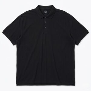 IZOD Mens 3XL Black Pique Knit Cotton Polo Shirt Short Sleeve Golf Classic